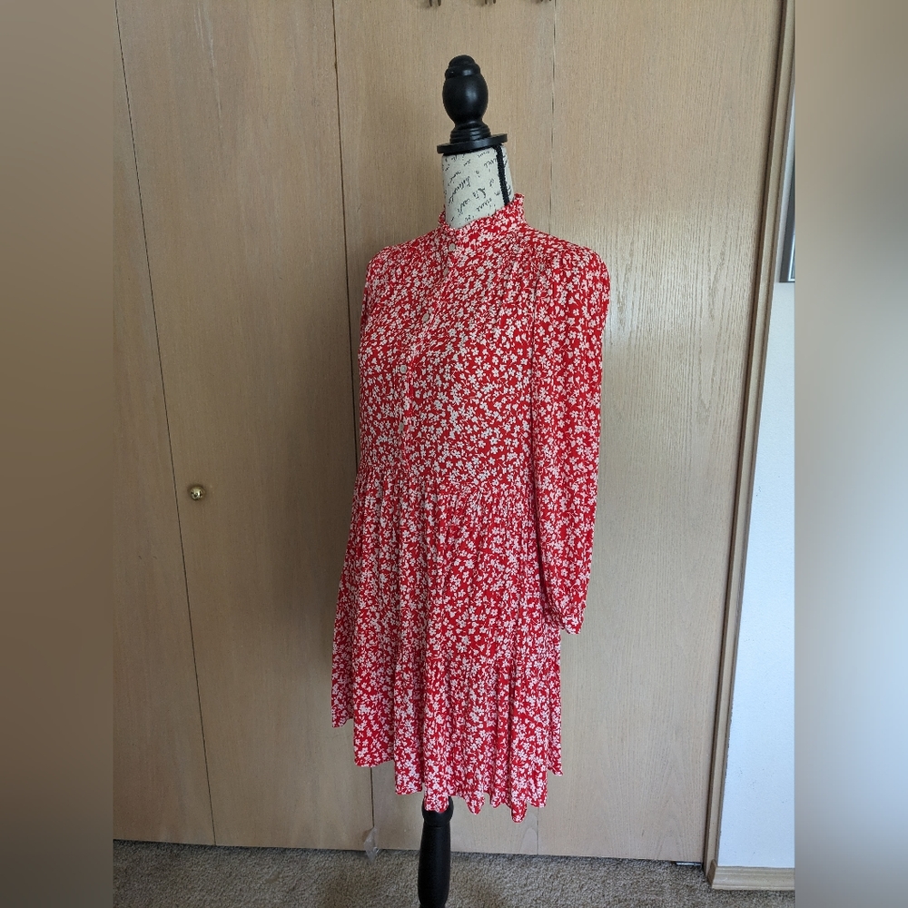 EUC Re-Imagined by J. Crew Shirtdress in tossed bouquet print - Small Petite